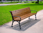 Banca parc (picioare fonta) rigle din pin BF.03 - imagine 2