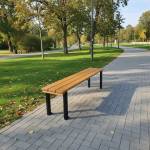 Banca parc fara spatar, rigle pin BFS.01 - imagine 2