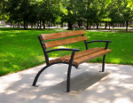 Banca parc (picioare teava) rigle pin BT.01 - imagine 2