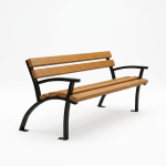 Banca parc (picioare teava) rigle pin BT.01