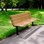 banca parc (picioare teava) rigle pin BT.05 - imagine 2