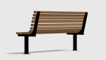 Banca parc (picioare teava) rigle pin BT.06 - imagine 4