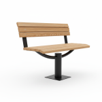 Banca parc (picioare teava) rigle pin BT.11