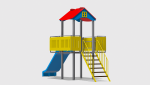 Casuta suspendata cu 1 tobogan geaman 2,5m C2T.01 - imagine 3