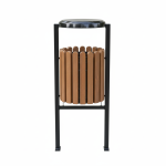 Cos gunoi lemn cu acoperis CGLA.40L