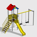 Complex de Joaca CJ.05.02.N – echipament de joacă pentru copii, imagine 1