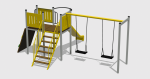 Complex de Joaca CJ.05.N – echipament de joacă pentru copii, imagine 2