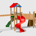 Complex de Joaca CJ.23.N – echipament de joacă pentru copii, imagine 1