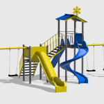 Complex de Joaca CJ.33.01.N – echipament de joacă pentru copii, imagine 1