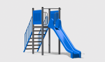 Tobogan drept 2,5m cu platforma metal TDP.01