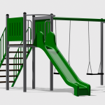 Tobogan drept 2,5m cu platforma și hinta TDPH.01