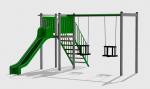 Tobogan drept 2m cu platforma si hinta TDPH.03 - imagine 2