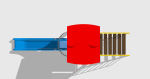 Tobogan drept 2,5m cu turn metal TDT.01 - imagine 4
