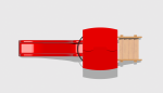 Tobogan drept 2,5m cu turn lemn TDTL.01 - imagine 4