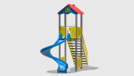 Tobogan spirala 3m cu turn metal TST.01 - imagine 2