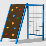 Cățărătoare cu panou de escaladă și inele CR.08.N