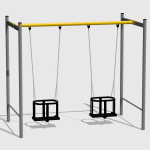 Leagăn dublu metal ⌀76 scaune cu protecție H.01.01 SCAUNE B