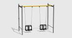 Leagăn dublu metal ⌀76 scaune cu protecție H.01.01 SCAUNE B