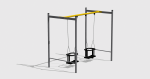 Leagăn dublu metal ⌀76 scaune cu protecție H.01.01 SCAUNE B - imagine 4