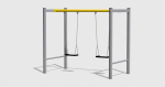 Leagăn dublu metal ⌀102 scaune din cauciuc H.01.02 SCAUNE A - imagine 4