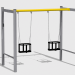 Leagăn dublu metal ⌀102 scaune cu protecție H.01.02 SCAUNE B