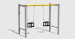 Leagăn dublu metal ⌀102 scaune cu protecție H.01.02 SCAUNE B