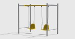 Leagăn dublu metal ⌀76 scaune din PAFS H.01.01 SCAUNE C - imagine 2